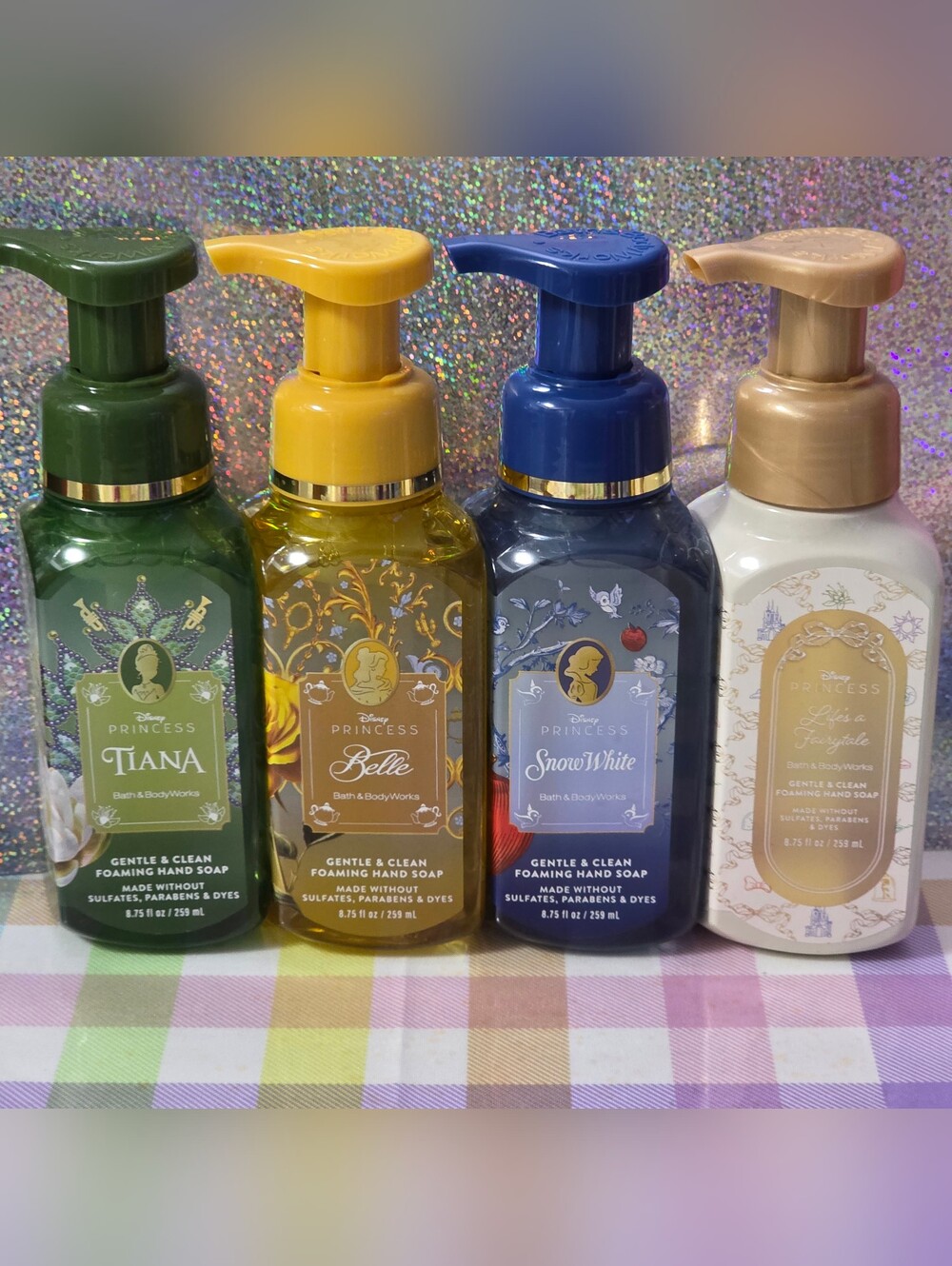 Bath Body Works Disney Princess 4 Piece Gentle Foaming Hand Soap Set NEW Rare